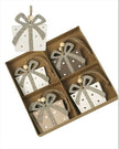 Wooden Presents Hanging Decoration Boxed Set Of Eight