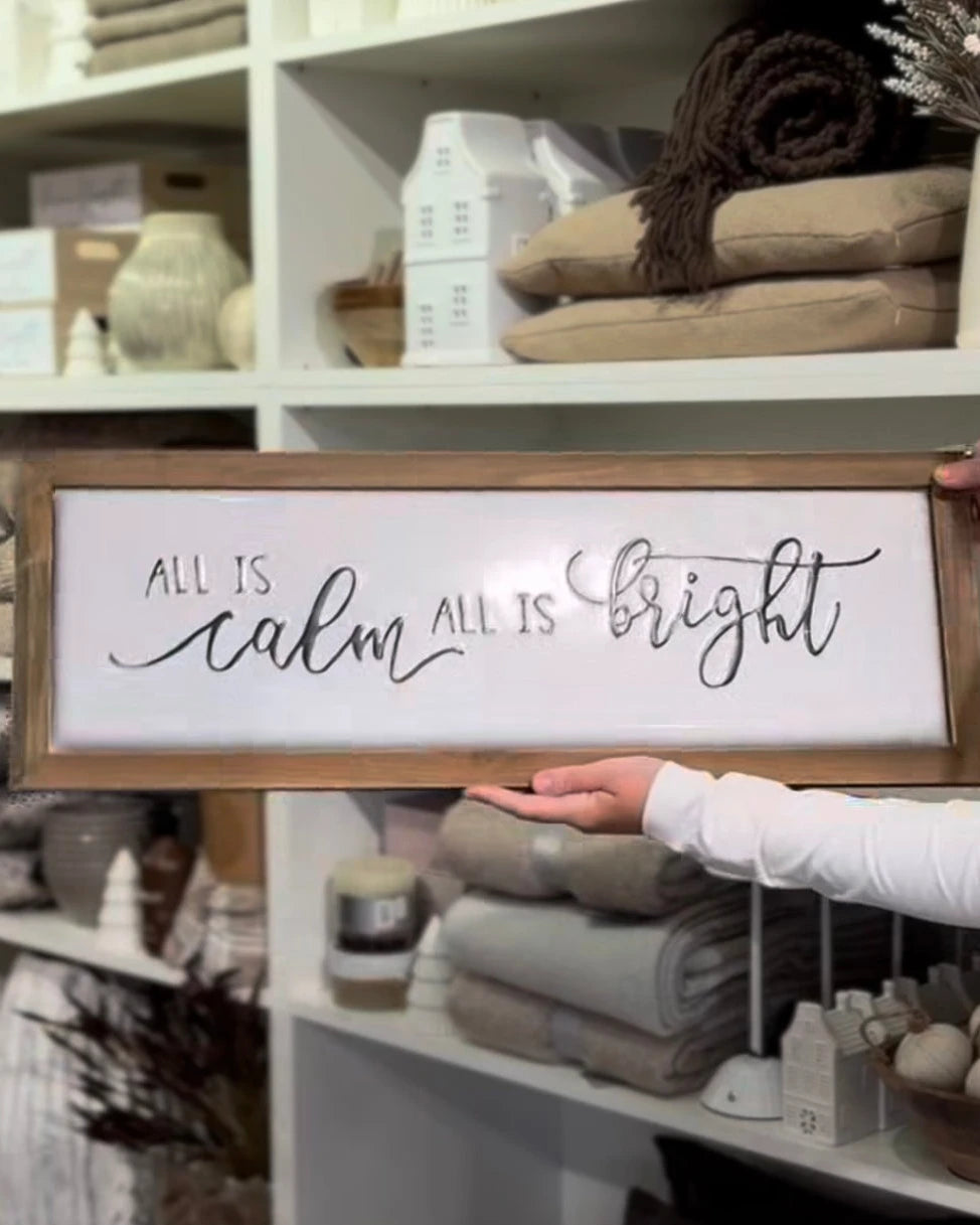 Wooden Christmas sign with 