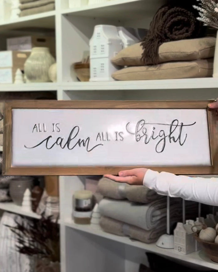 Wooden Christmas sign with 