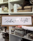 Wooden Christmas sign with 