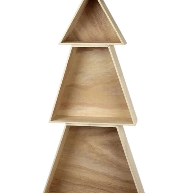 Wooden Tree Shape Display Shelves - Seasonal Decor - ChristmasSeasonal Decor - Christmas - Lulu Loves Home