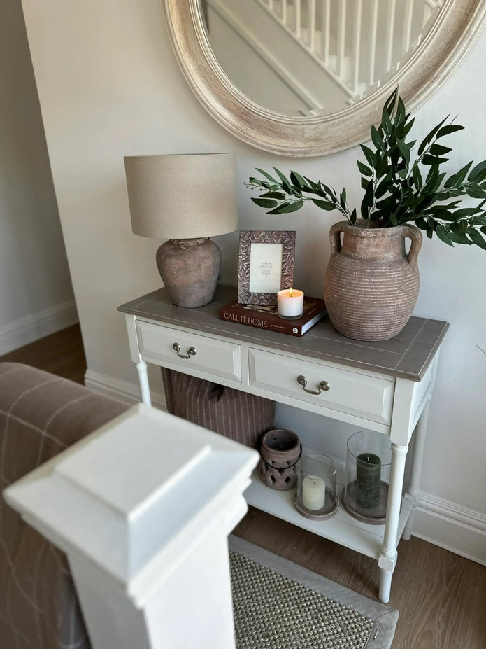 Heritage Two Drawer Neutral Console Table - PRE ORDER TWO WEEK DELIVERY - Furniture And MirrorsFurniture And Mirrors - Lulu Loves Home