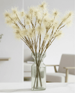 Artificial Classic Cream Xanthium Stem from Hill Interiors, realistic cream-colored plant with detailed leaves and stems.