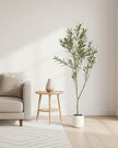 Small artificial faux olive tree by Hill Interiors, realistic plant with green leaves and a sturdy pot.