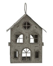 Rustic metal tealight candle house for Christmas by Hill Interiors, features a charming holiday design with a warm, festive glow.