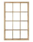 Wooden Courtney Paned Mirror by Hill Interiors, featuring a classic wooden frame with multiple glass panes and a vintage-inspired design.