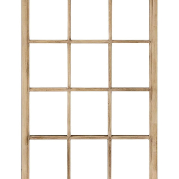Wooden Courtney Paned Mirror by Hill Interiors, featuring a classic wooden frame with multiple glass panes and a vintage-inspired design.