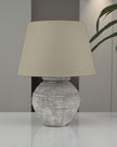 Athena Stone Regola Lamp by Hill Interiors, Mediterranean artisan home decor with textured stone finish and elegant design.