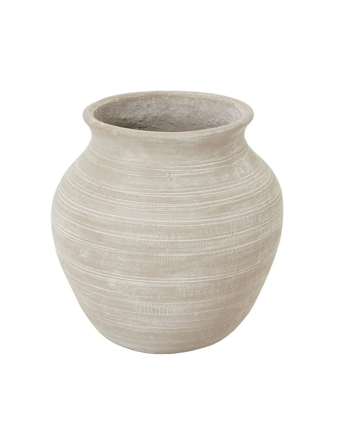 Hellenic large shaded sand base in warm neutral tones, Hill Interiors home decor piece with textured design and elegant finish.