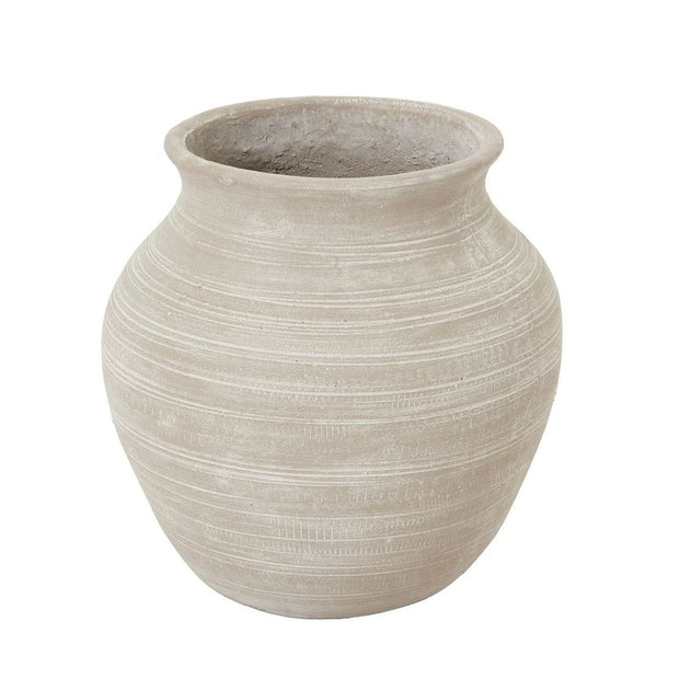 Hellenic large shaded sand base in warm neutral tones, Hill Interiors home decor piece with textured design and elegant finish.