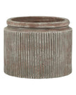 Siena matte brown stone Dolly plant pot by Hill Interiors, stylish home decor for indoor plants or small outdoor gardens.