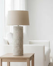 Tall slim Tuscan ceramic lamp by Hill Interiors, 83cm, featuring a classic home decor design with warm earthy tones.