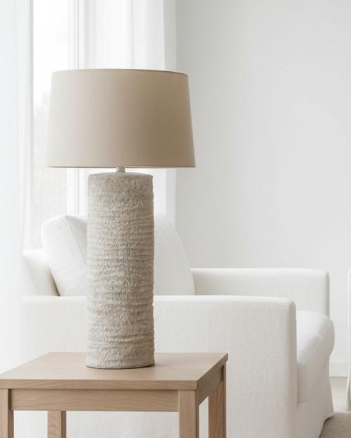 Tall slim Tuscan ceramic lamp by Hill Interiors, 83cm, featuring a classic home decor design with warm earthy tones.