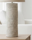 Tall slim Tuscan ceramic lamp by Hill Interiors, 83cm, stylish home decor with a textured ceramic finish and elegant design.