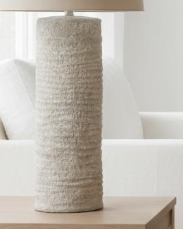 Tall slim Tuscan ceramic lamp by Hill Interiors, 83cm, stylish home decor with a textured ceramic finish and elegant design.