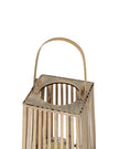 Natural rattan wicker silo garden candle lantern for home decor by Hill Interiors, designed for outdoor and indoor ambiance.