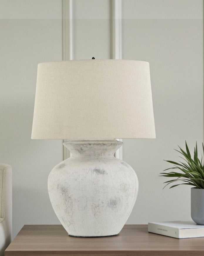 Large Hill Interiors stone lamp for bath, 76cm, natural luxury design, elegant lighting fixture with stone finish.