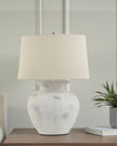 Large Hill Interiors stone lamp for bath, 76cm, natural luxury design, elegant lighting fixture with stone finish.
