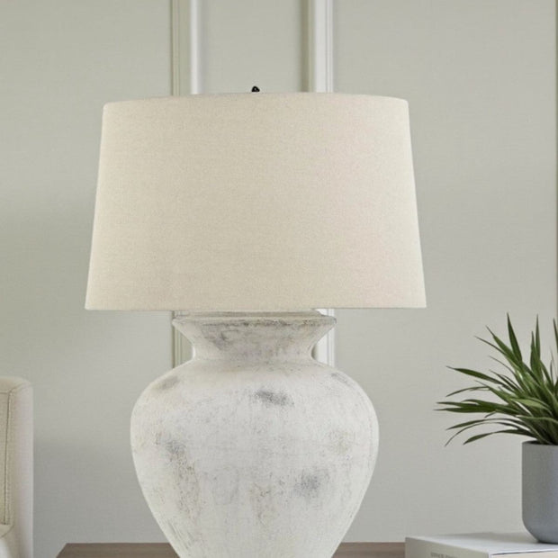 Large Hill Interiors stone lamp for bath, 76cm, natural luxury design, elegant lighting fixture with stone finish.