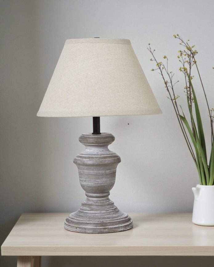 Belluno Small Urn Lamp with linen shade by Hill Interiors, 24cm tall, stylish lighting fixture with elegant design