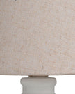Small whitewashed wood lamp by Hill Interiors, 30cm tall, featuring a rustic lighting design with a natural wood finish.