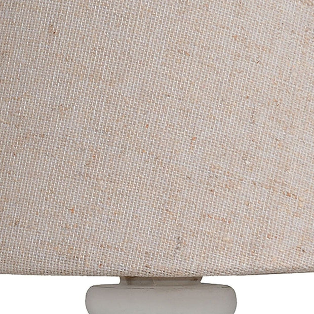 Small whitewashed wood lamp by Hill Interiors, 30cm tall, featuring a rustic lighting design with a natural wood finish.