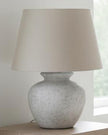 Darcy Natural Stone Round Lamp by Hill Interiors, 63cm tall lighting fixture with a smooth, round stone design.