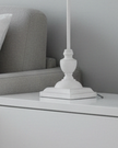 Symi Slim White Wooden Lamp by Hill Interiors, modern 45cm lighting fixture with sleek wooden design and slim profile.