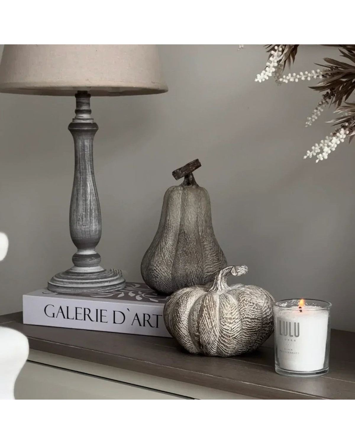 Teos washed wood lamp by Hill Interiors, 53cm tall, stylish lighting fixture with a natural wooden finish.