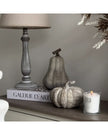 Teos washed wood lamp by Hill Interiors, 53cm tall, stylish lighting fixture with a natural wooden finish.