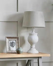 Uthina Wooden Table Lamp by Hill Interiors, 53cm sleek contemporary lighting with a stylish wooden base and shade.