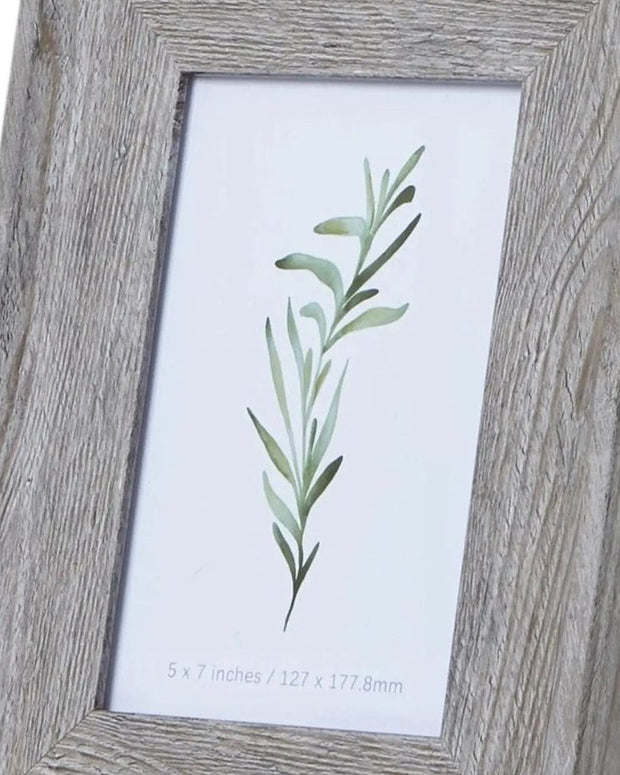 Neutral wooden photo frame with wide border, designed for 4x6 photos, by Hill Interiors. Ideal for framing personal photos.
