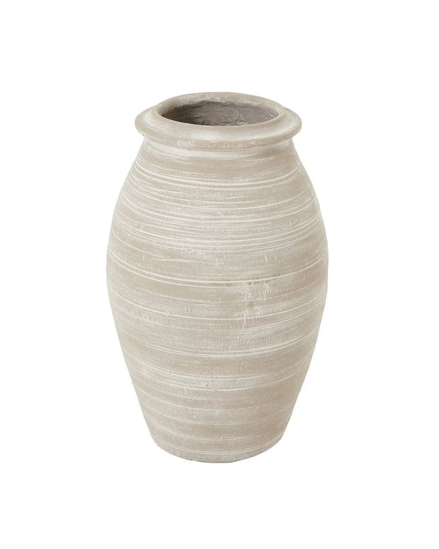 Actium Shaded Sand Vase by Hill Interiors, elegant ceramic vase with a warm shaded sand finish, perfect for home decor.