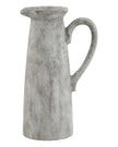 Athena Stone Tall Jug earthenware vase by Hill Interiors, showcasing a tall, rustic design perfect for decorative floral arrangements.