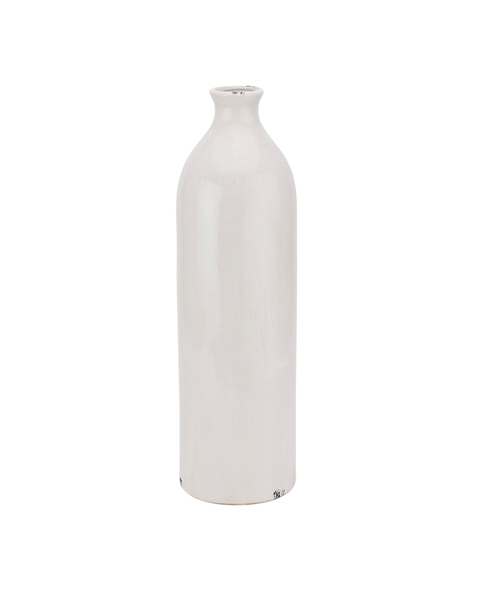 White ceramic Garda Gisela vase by Hill Interiors, glazed finish, elegant vase with smooth surface and modern design.