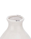 White ceramic Garda glazed Gisela vase by Hill Interiors, featuring a smooth, glossy finish and elegant shape.