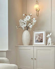 Zaffera Ivory tall textured vase from Hill Interiors, showcasing a sleek ceramic design with a textured surface.