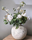 Medium Aegean Tiber Matt Neutral Stone Vase by Hill Interiors, showcasing smooth matte finish and neutral stone color.