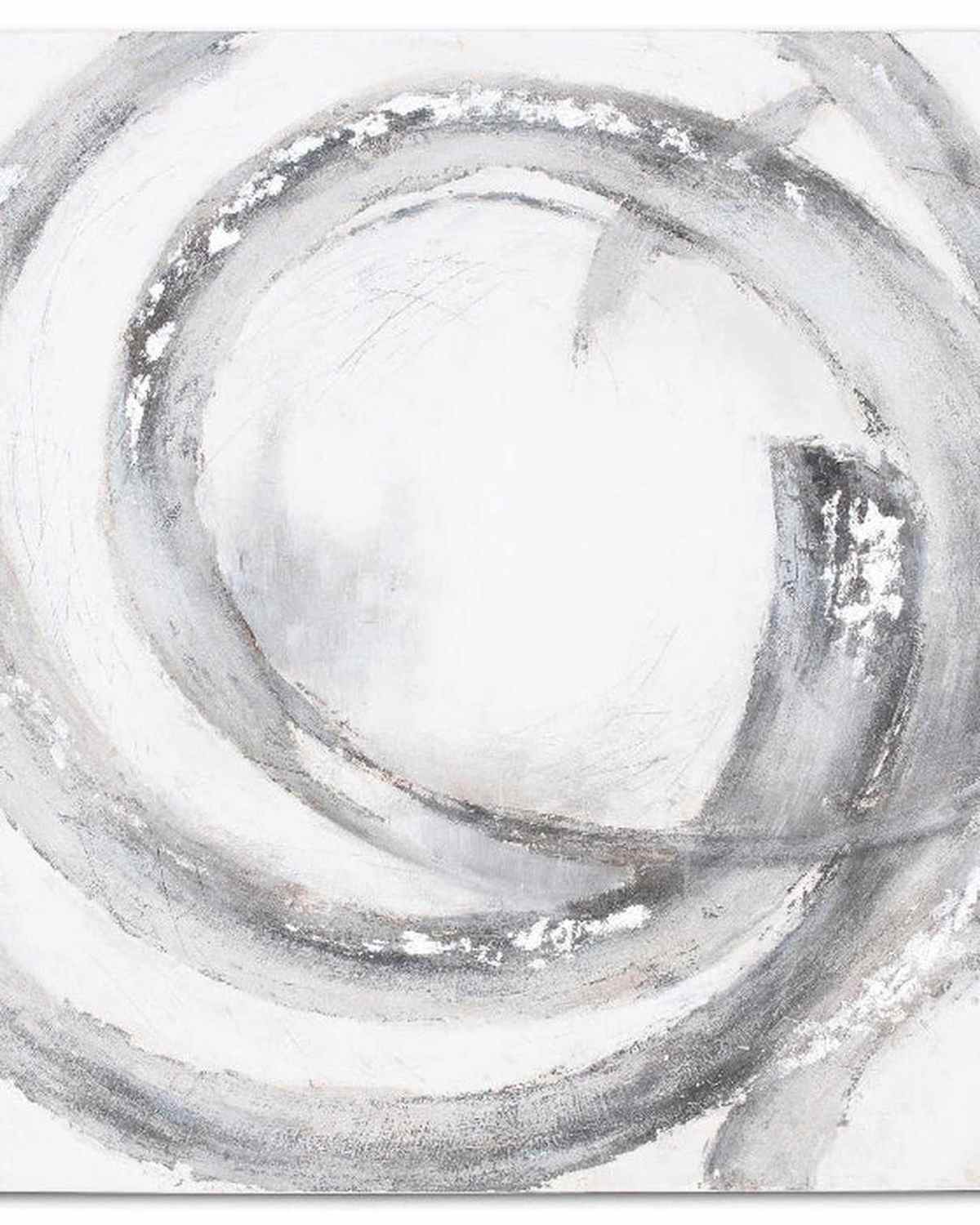 Hand-painted Galaxy Silver and Grey Wall Art canvas by Hill Interiors, featuring abstract cosmic design.