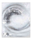 Sierra Silver and Grey hand-painted canvas wall art by Hill Interiors with abstract silver and grey brushstrokes.