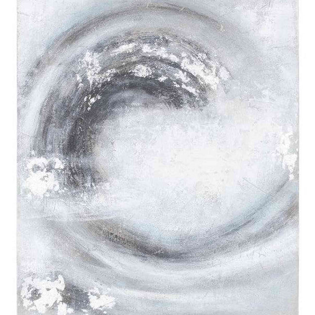 Sierra Silver and Grey hand-painted canvas wall art by Hill Interiors with abstract silver and grey brushstrokes.
