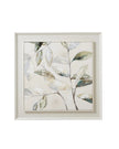 Wooden framed wall art painting on canvas featuring green leaves, by Hill Interiors, perfect for botanical home decor.