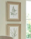 Wooden framed wall art print by Hill Interiors featuring vibrant green ferns, perfect for botanical home decor.