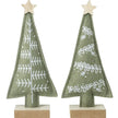 Sage Green Felt Christmas Tree With Wood Star, alternate product detail
