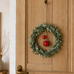 Felt Wreath With Red Bell, close-up product detail