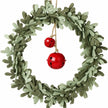 Felt Wreath With Red Bell, alternate product detail