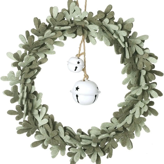 Felt Wreath With White Bell, alternate product detail