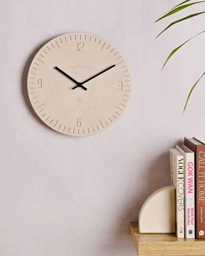 Interval Wall Clock - Beige Stone - ClocksClocks - Lulu Loves Home