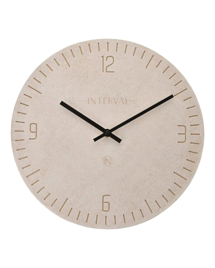 Interval Wall Clock - Beige Stone - ClocksClocks - Lulu Loves Home