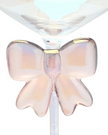 Iridescent Champagne Coupe Glass With a Pink Bow - Kitchen & DiningKitchen & Dining - Lulu Loves Home